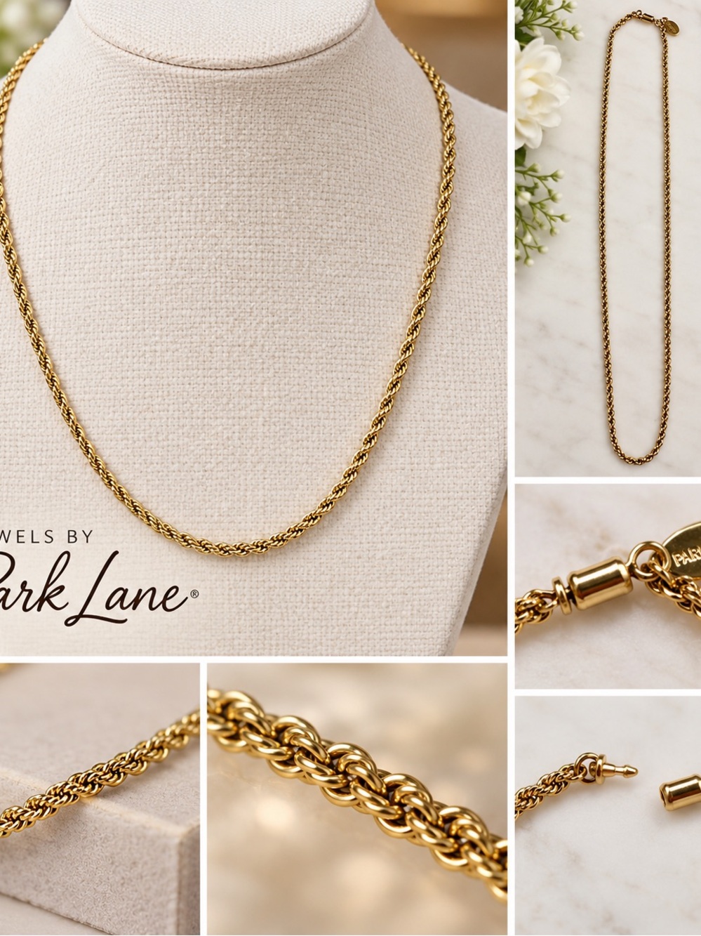 Park Lane Shiny Gold Rope Chain Necklace